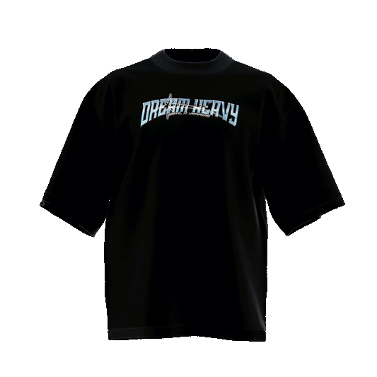 Dream Heavy “Hidden Chrome” Tee – Black